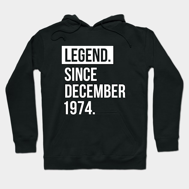 Legend since December 1974 Hoodie by hoopoe